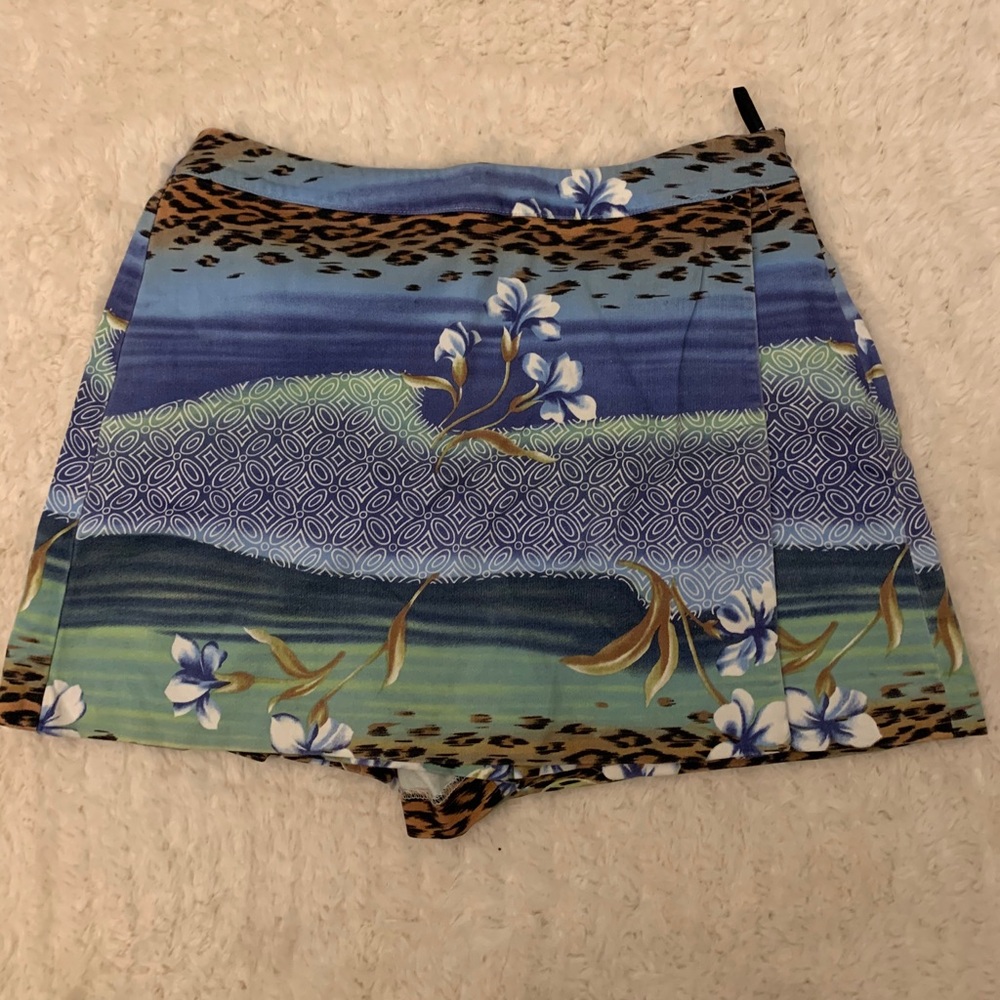 Vintage multi print skort